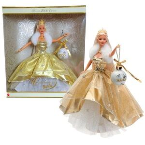 BLONDE CELEBRATION MATTEL BARBIE DOLL SPECIAL 2000 EDITION ORNAMENT STAND